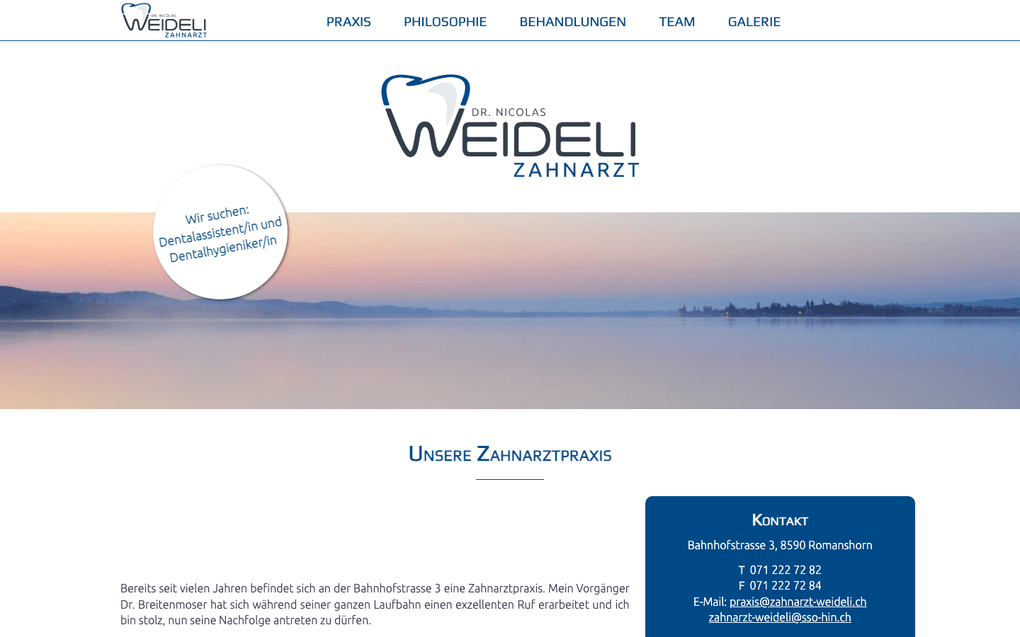 Heute · zahnarzt-weideli.ch